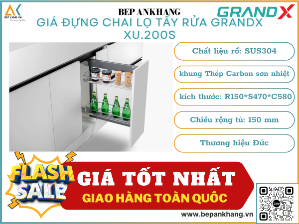Giá đựng chai lọ tẩy rửa  GRANDX XU.200S - 200mm